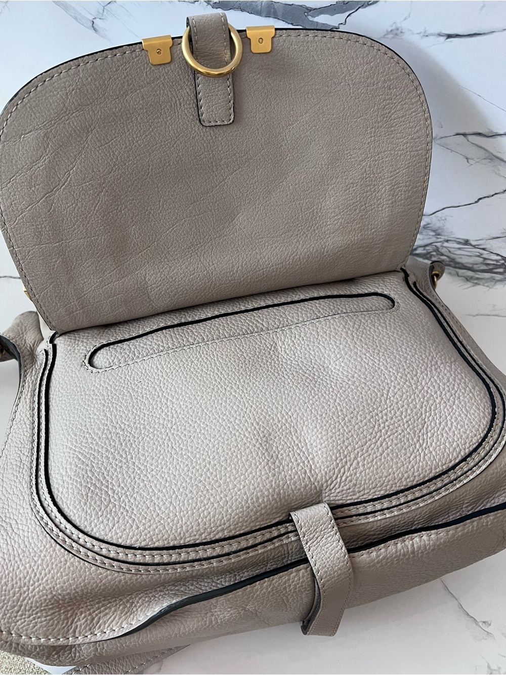 Chloe Marcie Leather Satchel - Picture 6 of 12